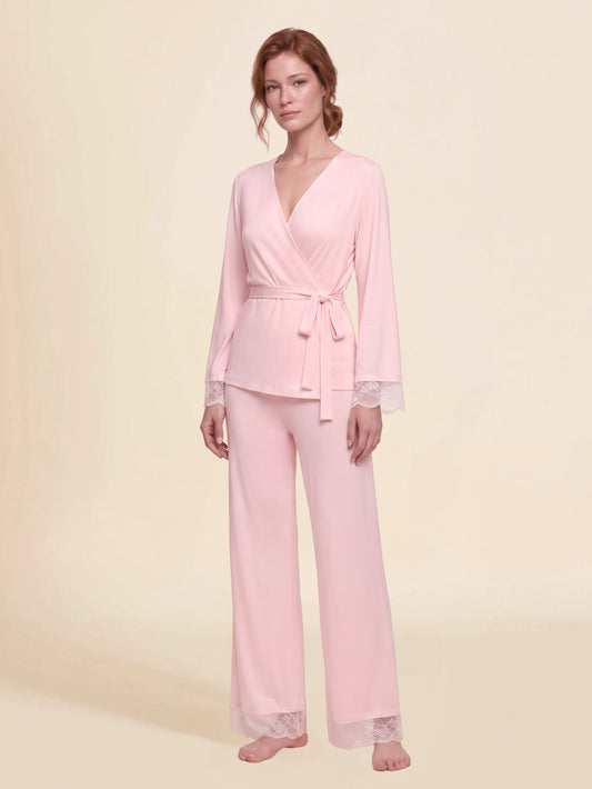 Sublime Pink Wrap Pyjamas