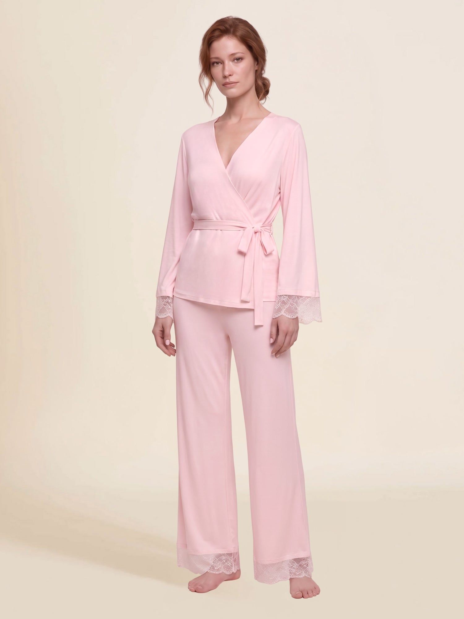 Sublime Pink Wrap Pyjamas