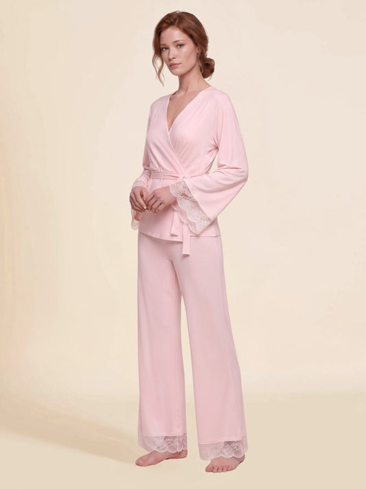 Sublime Pink Wrap Pyjamas